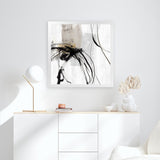 Shop Ocular II (Square) Art Print-Abstract, Black, Neutrals, PC, Square, View All-framed painted poster wall decor artwork