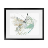 Shop Breath In Between III Art Print-Abstract, Green, Horizontal, Landscape, Neutrals, PC, Rectangle, View All, White-framed painted poster wall decor artwork