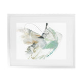 Shop Breath In Between III Art Print-Abstract, Green, Horizontal, Landscape, Neutrals, PC, Rectangle, View All, White-framed painted poster wall decor artwork