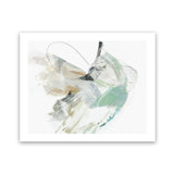 Shop Breath In Between III Art Print-Abstract, Green, Horizontal, Landscape, Neutrals, PC, Rectangle, View All, White-framed painted poster wall decor artwork