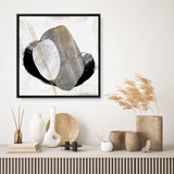 Shop Through Dimensions I (Square) Canvas Art Print-Abstract, Grey, PC, Square, View All-framed wall decor artwork