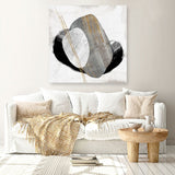 Shop Through Dimensions I (Square) Canvas Art Print-Abstract, Grey, PC, Square, View All-framed wall decor artwork