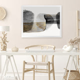 Shop Anchored Motion II Art Print-Abstract, Black, Horizontal, Landscape, PC, Rectangle, View All-framed painted poster wall decor artwork