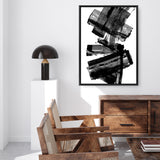 Shop Meditative Dimension I Canvas Art Print-Abstract, Black, PC, Portrait, Rectangle, View All-framed wall decor artwork