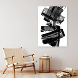 Shop Meditative Dimension I Canvas Art Print-Abstract, Black, PC, Portrait, Rectangle, View All-framed wall decor artwork
