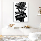 Shop Meditative Dimension I Canvas Art Print-Abstract, Black, PC, Portrait, Rectangle, View All-framed wall decor artwork