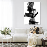 Shop Meditative Dimension II Canvas Art Print-Abstract, Black, PC, Portrait, Rectangle, View All-framed wall decor artwork