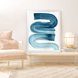 Shop Eversong Art Print-Abstract, Blue, PC, Portrait, Rectangle, View All-framed painted poster wall decor artwork
