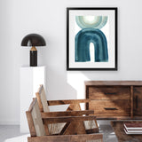 Shop Apologue Art Print-Abstract, Blue, PC, Portrait, Rectangle, View All-framed painted poster wall decor artwork