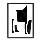 Shop Slashed I Canvas Art Print-Abstract, Black, PC, Portrait, Rectangle, View All, White-framed wall decor artwork