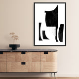 Shop Slashed I Canvas Art Print-Abstract, Black, PC, Portrait, Rectangle, View All, White-framed wall decor artwork