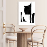 Shop Slashed I Canvas Art Print-Abstract, Black, PC, Portrait, Rectangle, View All, White-framed wall decor artwork