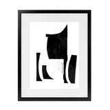 Shop Slashed I Art Print-Abstract, Black, PC, Portrait, Rectangle, View All, White-framed painted poster wall decor artwork
