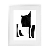 Shop Slashed I Art Print-Abstract, Black, PC, Portrait, Rectangle, View All, White-framed painted poster wall decor artwork