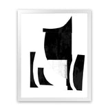 Shop Slashed I Art Print-Abstract, Black, PC, Portrait, Rectangle, View All, White-framed painted poster wall decor artwork
