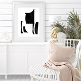 Shop Slashed I Art Print-Abstract, Black, PC, Portrait, Rectangle, View All, White-framed painted poster wall decor artwork