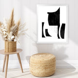 Shop Slashed I Art Print-Abstract, Black, PC, Portrait, Rectangle, View All, White-framed painted poster wall decor artwork