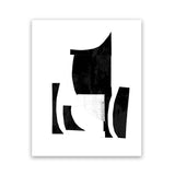 Shop Slashed I Art Print-Abstract, Black, PC, Portrait, Rectangle, View All, White-framed painted poster wall decor artwork