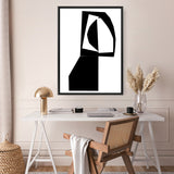 Shop Slashed II Canvas Art Print-Abstract, Black, PC, Portrait, Rectangle, View All-framed wall decor artwork