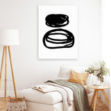 Shop Potato Swirls Canvas Art Print-Abstract, Black, PC, Portrait, Rectangle, View All, White-framed wall decor artwork