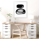 Shop Potato Swirls Art Print-Abstract, Black, PC, Portrait, Rectangle, View All, White-framed painted poster wall decor artwork