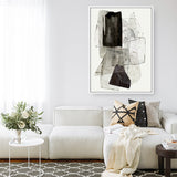 Shop Blotting Ink I Canvas Art Print-Abstract, Black, Grey, PC, Portrait, Rectangle, View All-framed wall decor artwork