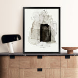 Shop Blotting Ink II Art Print-Abstract, Black, Grey, PC, Portrait, Rectangle, View All-framed painted poster wall decor artwork