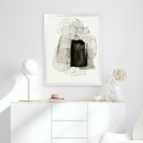 Shop Blotting Ink II Art Print-Abstract, Black, Grey, PC, Portrait, Rectangle, View All-framed painted poster wall decor artwork