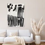 Shop Piano Rhythm II Canvas Art Print-Abstract, Black, PC, Portrait, Rectangle, View All-framed wall decor artwork
