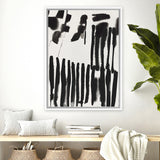 Shop Piano Rhythm II Canvas Art Print-Abstract, Black, PC, Portrait, Rectangle, View All-framed wall decor artwork