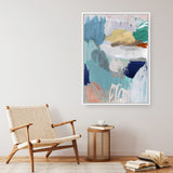 Shop Beguiled II Canvas Art Print-Abstract, Blue, PC, Portrait, Rectangle, View All-framed wall decor artwork