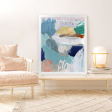 Shop Beguiled II Art Print-Abstract, Blue, PC, Portrait, Rectangle, View All-framed painted poster wall decor artwork