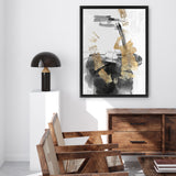 Shop Golden Dream Canvas Art Print-Abstract, Black, PC, Portrait, Rectangle, View All-framed wall decor artwork