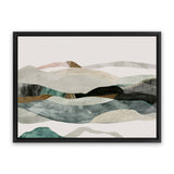 Shop Winter In The Mountains Canvas Art Print-Abstract, Green, Horizontal, Neutrals, PC, Rectangle, View All-framed wall decor artwork
