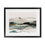 Shop Winter In The Mountains Art Print-Abstract, Green, Horizontal, Neutrals, PC, Rectangle, View All-framed painted poster wall decor artwork