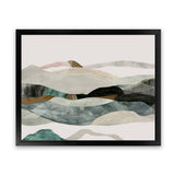 Shop Winter In The Mountains Art Print-Abstract, Green, Horizontal, Neutrals, PC, Rectangle, View All-framed painted poster wall decor artwork