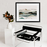 Shop Winter In The Mountains Art Print-Abstract, Green, Horizontal, Neutrals, PC, Rectangle, View All-framed painted poster wall decor artwork