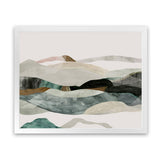 Shop Winter In The Mountains Art Print-Abstract, Green, Horizontal, Neutrals, PC, Rectangle, View All-framed painted poster wall decor artwork