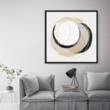 Shop Ring of Gold I (Square) Canvas Art Print-Abstract, Neutrals, PC, Square, View All-framed wall decor artwork