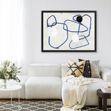 Shop Midblue I Canvas Art Print-Abstract, Blue, Horizontal, Neutrals, PC, Rectangle, View All-framed wall decor artwork