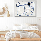 Shop Midblue I Canvas Art Print-Abstract, Blue, Horizontal, Neutrals, PC, Rectangle, View All-framed wall decor artwork