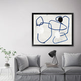 Shop Midblue I Art Print-Abstract, Blue, Horizontal, Neutrals, PC, Rectangle, View All-framed painted poster wall decor artwork