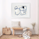 Shop Midblue I Art Print-Abstract, Blue, Horizontal, Neutrals, PC, Rectangle, View All-framed painted poster wall decor artwork