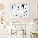 Shop Midblue I Art Print-Abstract, Blue, Horizontal, Neutrals, PC, Rectangle, View All-framed painted poster wall decor artwork