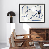 Shop Midblue II Canvas Art Print-Abstract, Blue, Horizontal, Neutrals, PC, Rectangle, View All-framed wall decor artwork