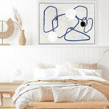 Shop Midblue II Canvas Art Print-Abstract, Blue, Horizontal, Neutrals, PC, Rectangle, View All-framed wall decor artwork