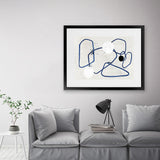 Shop Midblue II Art Print-Abstract, Blue, Horizontal, Neutrals, PC, Rectangle, View All-framed painted poster wall decor artwork