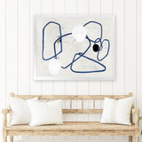 Shop Midblue II Art Print-Abstract, Blue, Horizontal, Neutrals, PC, Rectangle, View All-framed painted poster wall decor artwork