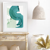 Shop Green Movement I Art Print-Abstract, Green, PC, Portrait, Rectangle, View All-framed painted poster wall decor artwork
