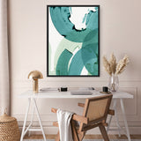 Shop Green Movement II Canvas Art Print-Abstract, Green, PC, Portrait, Rectangle, View All-framed wall decor artwork
